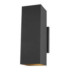 Pohl Medium 2-Light Outdoor Wall Lantern, Black