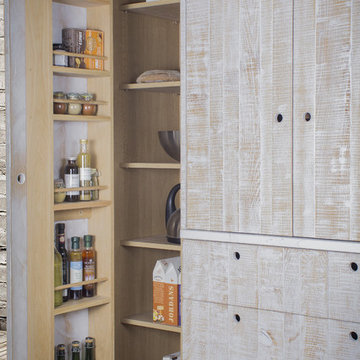 Rough Sawn Oak Larder Cabinet