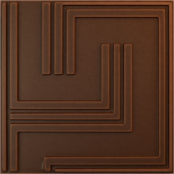 Geometric EnduraWall 3D Wall Panel, 19.625"Wx19.625"H, Aged Metallic Rust