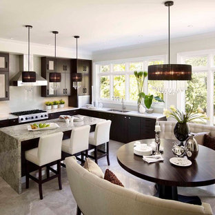 75 Beautiful Marble Floor Kitchen With Quartz Countertops Pictures