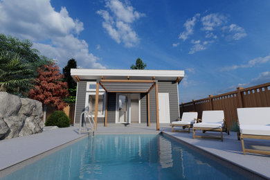 Example of a minimalist pool design in Vancouver