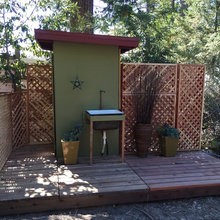 Outdoor Outhouse In Redwoods