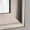 Head West Traditional Brushed Nickel Framed Wall Mirror