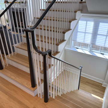 Project #142 | Transitional Staircase with Over-the-Post Balustrade