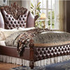 Vendome Vintage Style Luxury PU & Cherry Padded Finish Cal King Bed