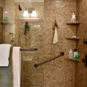Spacious Acrylic Shower | Full Bathroom Remodel