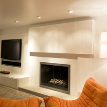 Drop Down TV Fireplace