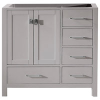 Virtu USA Caroline Avenue 36" Cabinet Only, Cashmere Gray