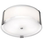 Access Lighting - Access Lighting 50120LEDDLP-BS/OPL Tara - 14" Flush Mount - Clear bent glass with frosted windows    1440  50120spec.jpg  Assembly Required: Yes  Shade Included: YesTara 14" Flush Mount Brushed Steel Opal Glass *UL Approved: YES  *Energy Star Qualified: YES *ADA Certified: n/a  *Number of Lights: Lamp: 1-*Wattage:17w Integrated LED bulb(s) *Bulb Included:Yes *Bulb Type:Integrated LED *Finish Type:Brushed Steel