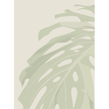 Oceanside Palm Leaves Vinyl Peel and Stick Mural, Green, 24"x108", Single