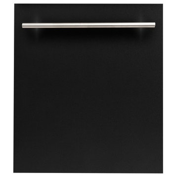 24" Black Matte Top Control Dishwasher 120-Volt With Modern Style Handle