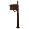 Traditional Curbside Mailbox With Ashland Mailbox Post Unit, Copper