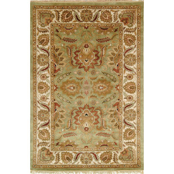 Safavieh Classic Collection CL239 Rug, Green/Ivory, 9'6"x13'6"