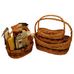 WaldImports - Wald Imports Willow Baskets, Set of 3 - Set of 3 Tuscana Wood Chip Handled Baskets _ The dark brown finish of these wicker baskets with a wood chip insert make them perfect for any rustic decor. Use them to store small items throughout the home or office. Imported. If want charming and a rustic look for your home then the set of three Tuscana Wood Chip Handled (13," 15" and 17") wicker Baskets with a brown finish would be perfect. Use them in imaginative ways to brighten up your living room, kitchen or den. They are especially nice for displaying arrangements of tulips, daffodils, or orchids. Do you like to include fresh ingredients when cooking? Then plant an herb garden on your kitchen counter with this the trio of Tuscana Wood Chip Handled (13," 15" and 17") wicker Baskets with a brown finish. A few snips of the herbs will zest to your dishes. Do you have a magical knack when it comes to giving your home some pizazz? This set of three Tuscana Wood Chip Handled (13," 15" and 17") wicker baskets with a brown finish will allow you to conjure some artistic tricks. Sizes: Lg: 19.5" x 13.25" x 7,"; Med: 17" x 11" x 6"; Sm: 13.5" x 8.5" x 5.5"