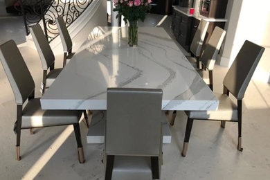 Inspiration for a craftsman dining room remodel in Houston