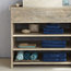 Rubberwood Bathroom Vanity Unit With Open Shelves, 80 cm