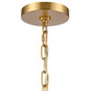 Abaca 20'' Wide 3-Light Chandelier Brushed Gold