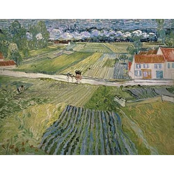 "Landscape With Carriage and Train" Poster Print by Vincent Van Gogh