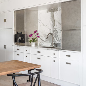 White-Washed & Calcutta | Kitchen | Astro Design, Ottawa Canada