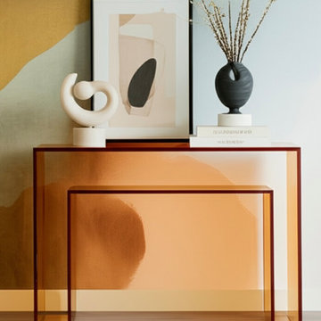 Modern Double X Console Table