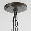 LNC 4-Lights Farmhouse Distressed Wood Drum Small Chandelier For Foyer