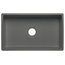 Austen Farmhouse Fireclay 30" Single Bowl Kitchen Sink, Block Party Matte Gray