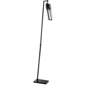 Norman 1 Light Floor Lamp, Black