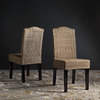 Safavieh Odette Wicker Dining Chairs, Set of 2, Gray
