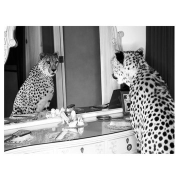 "Cheetah looking in mirror" Digital Paper Print by Emma Rian, 34"x26"