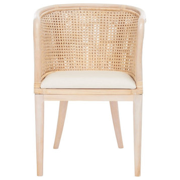 Safavieh Sistine Arm Chair, Natural/White Washed