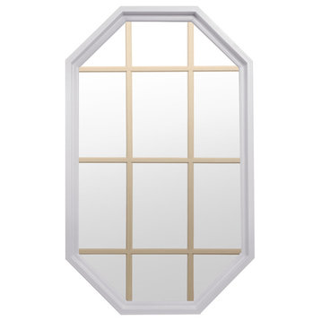 Tall Rambler 4 Season Poly Window With Grille, White, Clear Insulated Glass