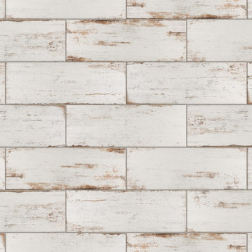 Retro Cendra Porcelain Floor and Wall Tile, Blanc