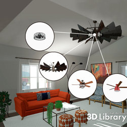 3D Models for Virtual Designs - Ceiling Fans - Ceiling Fans