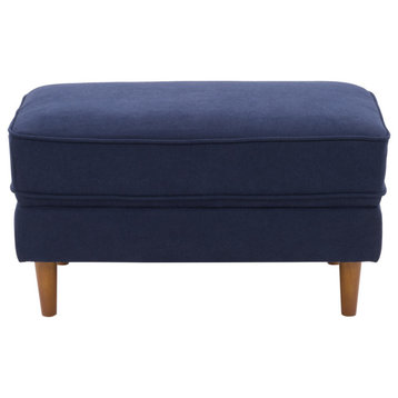 Corliving Mulberry Fabric Upholstered Modern Ottoman
