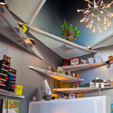 Wall mounted light storage