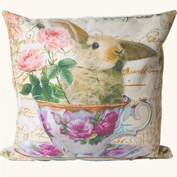 Whimsical Wildlife Bunny Pillow - Decorative Pillows