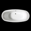 OVE Decors Leni 66 in. Acrylic Flatbottom Freestanding Bathtub in White