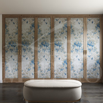 Traditional floral oriental design bedroom furniture