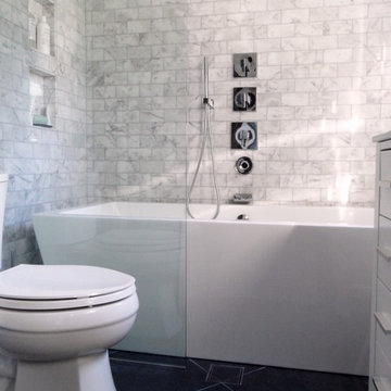 Modern blend for West Los Angeles bathroom