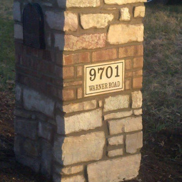 Mortared Stone/ Brick Mailbox