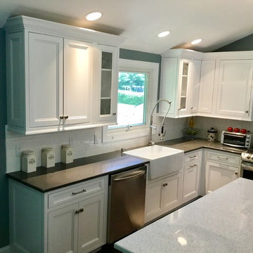 White transitional kitchen