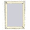 Jay Strongwater Lorraine Stone Edge Frame Crystal Pearl Finish