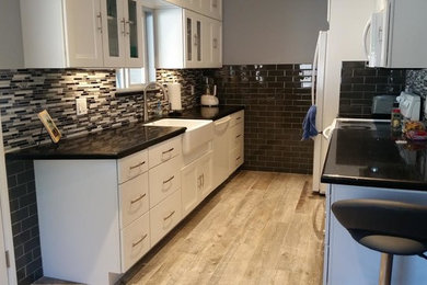 Example of a small minimalist kitchen design in Las Vegas