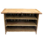 Master Garden Products - Bamboo Bar Counter With Shelves, 24"Wx64"Lx44"H - Our double tiers bamboo bar counter with recessed working counter is a perfect entertainment center for your home! Constructed with crack resistance solid bamboo, these well built counters will last you for many years. Can be used indoors and outdoors. There is a spacious top serving counter with ample storage beneath and a lower recessed working counter which is great for mixing drinks. 24"W x 64"L x 44"H
