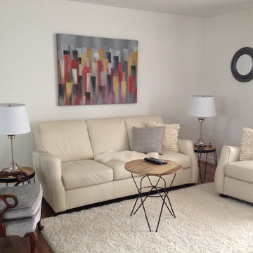 Living Room in Benjamin Moore Cloud White
