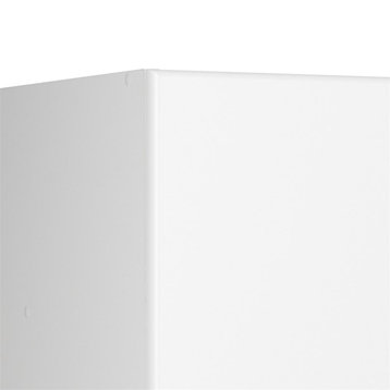 Prepac Elite White Engineered Wood Wardrobe Cabinet with Storage