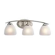 Kichler Calleigh 3-Light Bathroom Vanity Light in Brushed Nickel