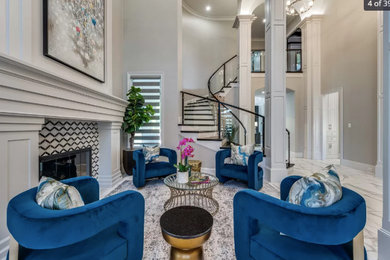 Inspiration for a living room remodel in Dallas