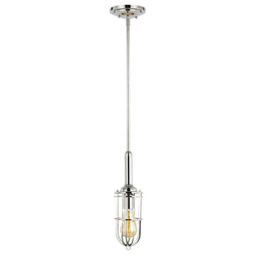 Murray Feiss P1240PN Urban Renewal Closed Cage Pendant, Polished Nickel