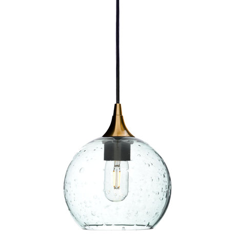 Single Pendant Light, Eco Clear, Polished Brass, 4 Watt